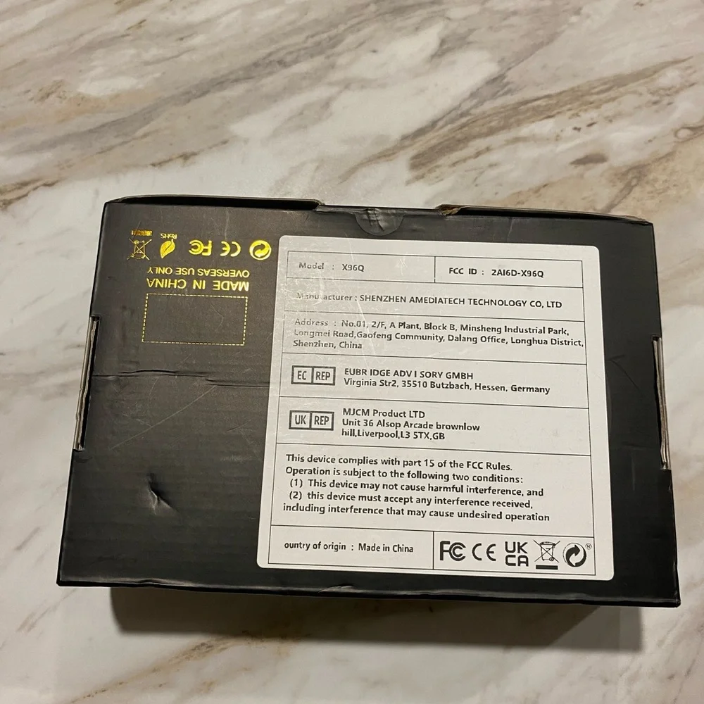 X96Q Android TV Box - Black and Gold